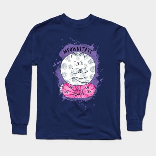 Meditation Yoga Cat Long Sleeve T-Shirt